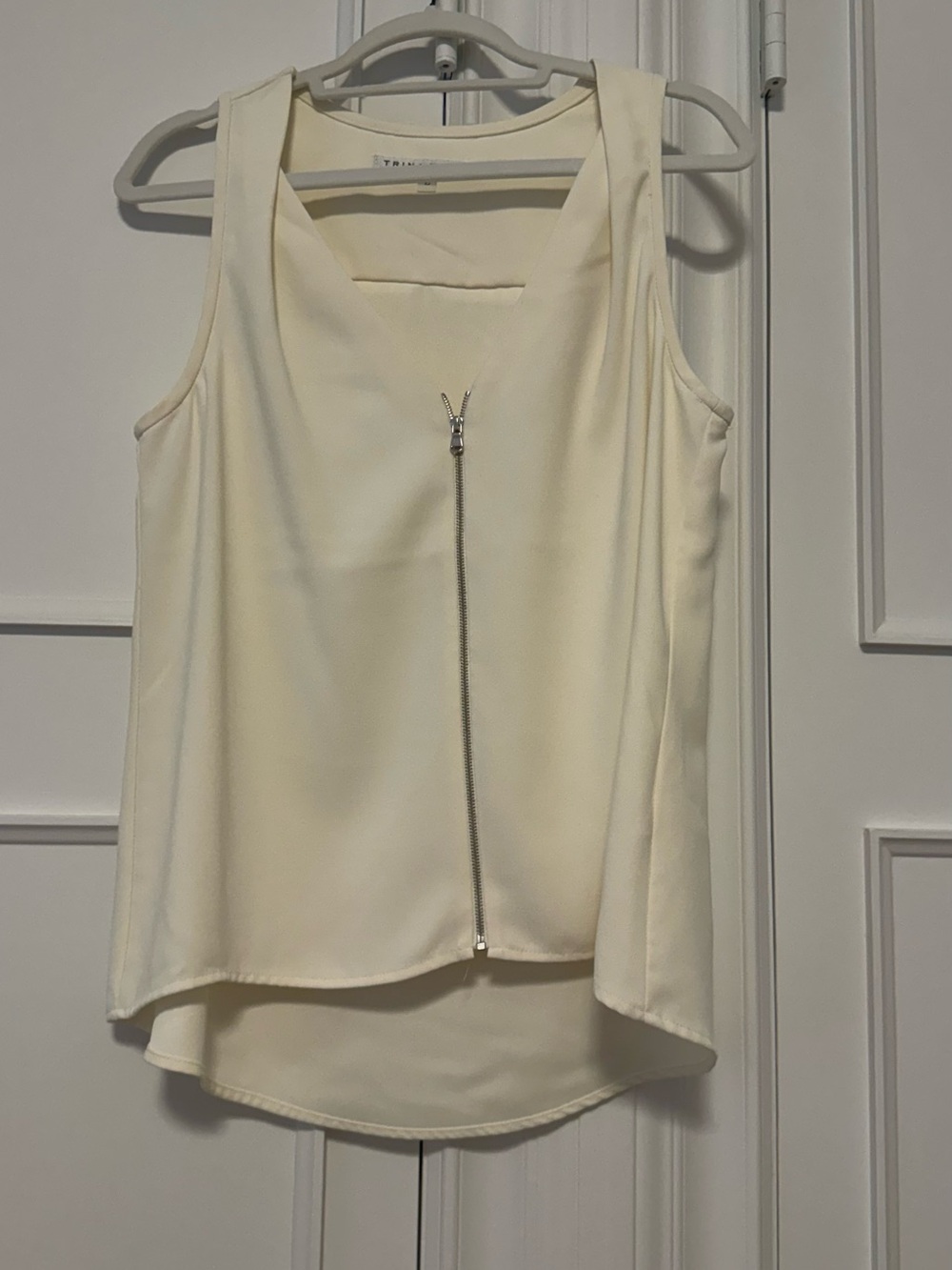 Trina Turk Zip Front Sleeveless Top